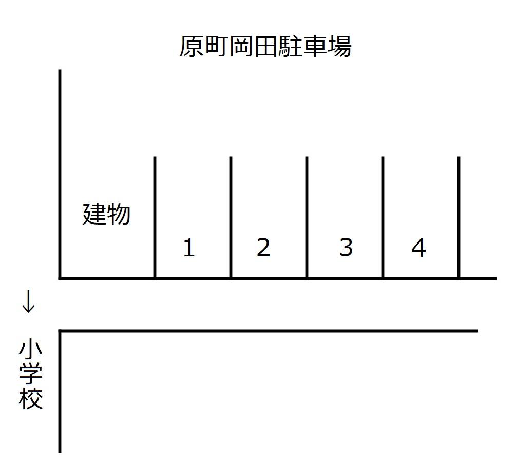 原町1-D駐車場の駐車配置図