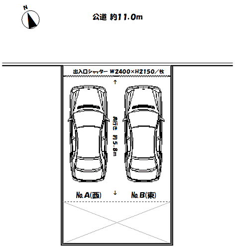 ワイズ・栄 第5駐車場ｶﾞﾚｰｼﾞの駐車配置図
