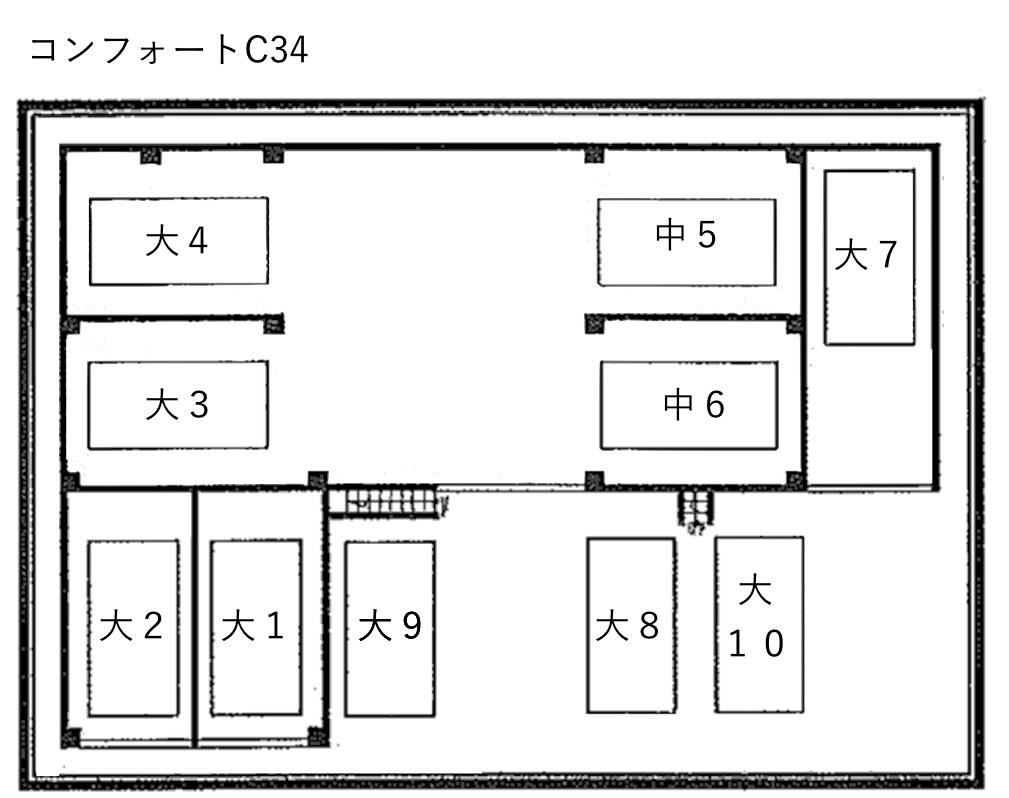 コンフォートC34の駐車配置図