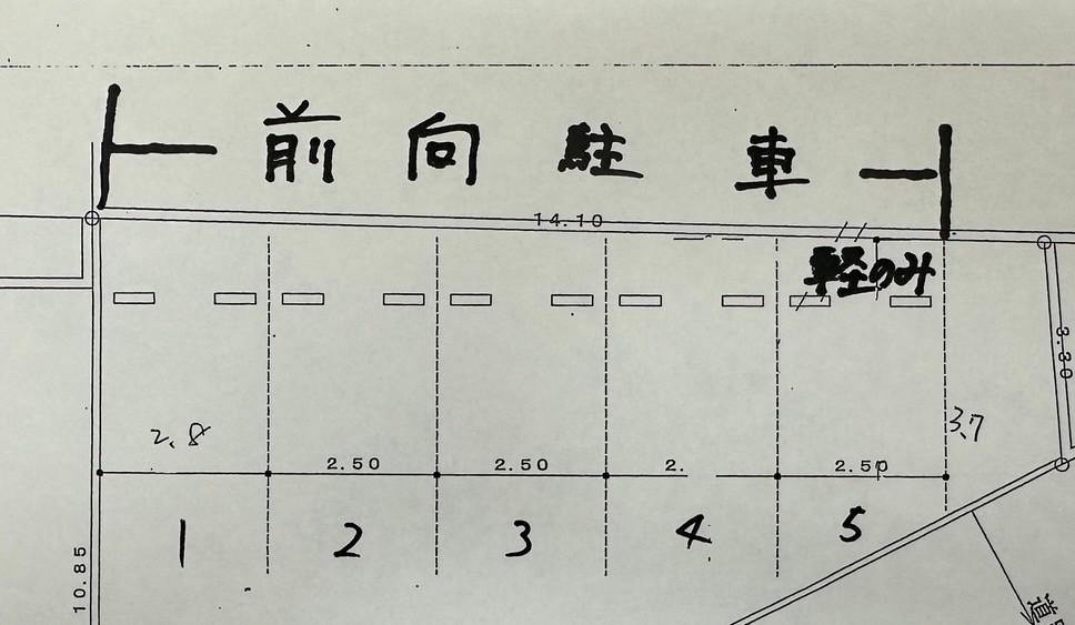 川城大和田駐車場の駐車配置図