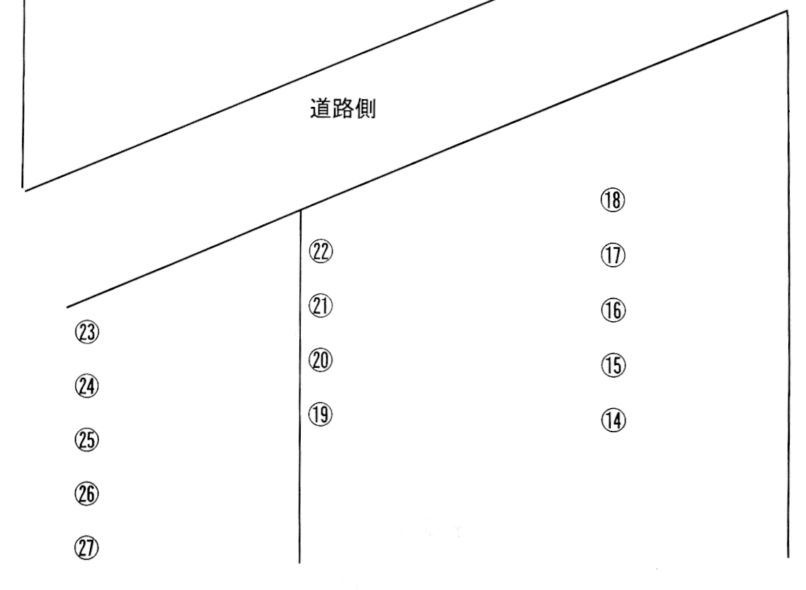 MY清水町第3駐車場の駐車配置図
