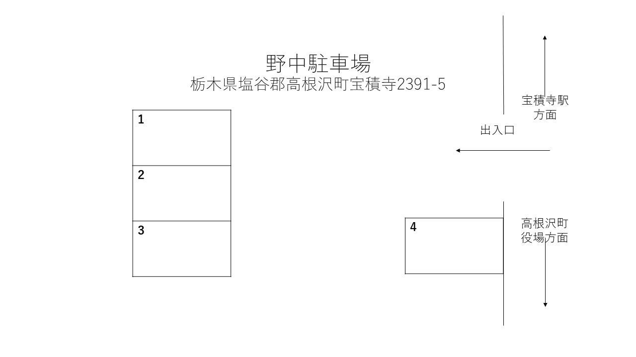 野中駐車場の駐車配置図