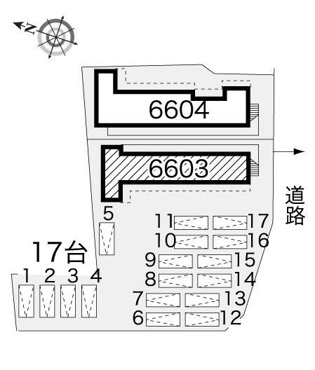 シェモアⅠ(6603)の駐車配置図