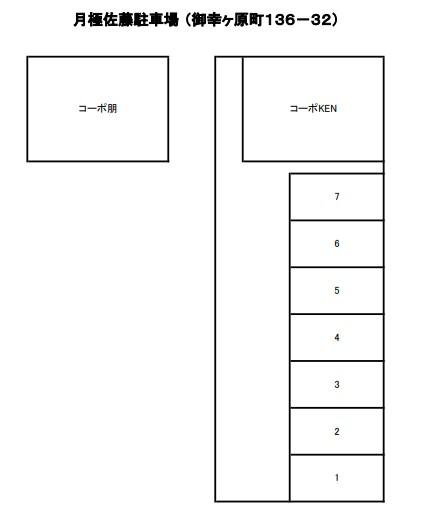 月極 佐藤駐車場の駐車配置図