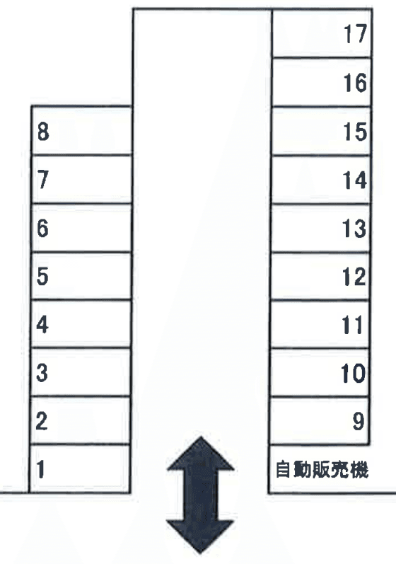 増田第１駐車場の駐車配置図
