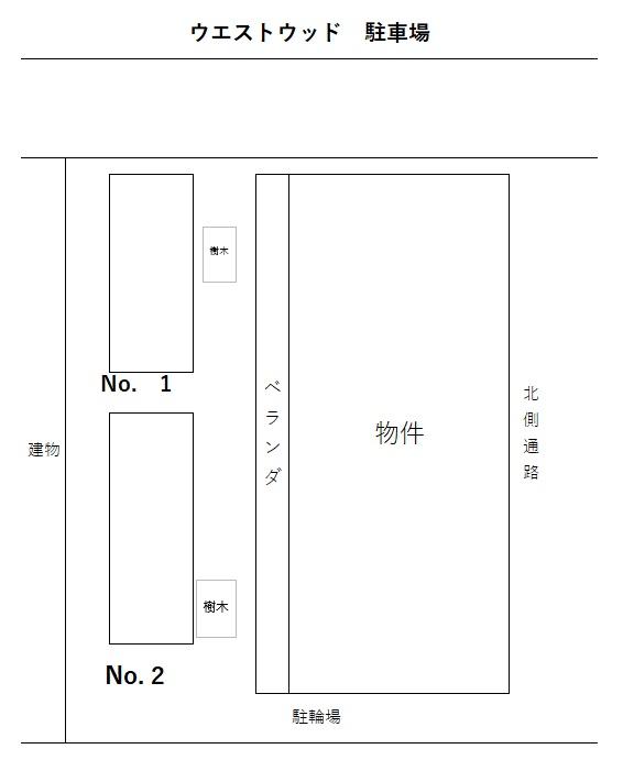 ウエストウッドの駐車配置図