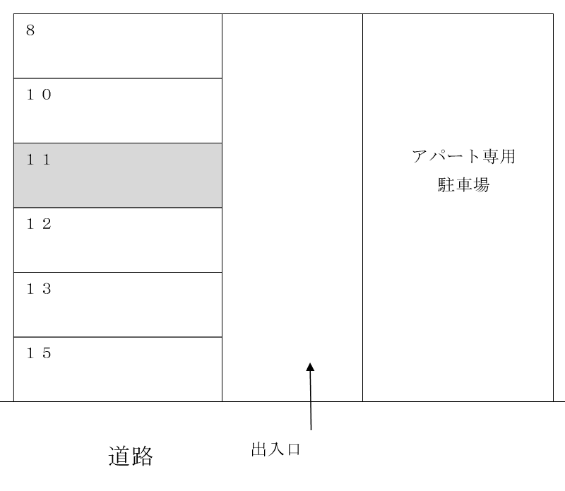 304駐車場の駐車配置図
