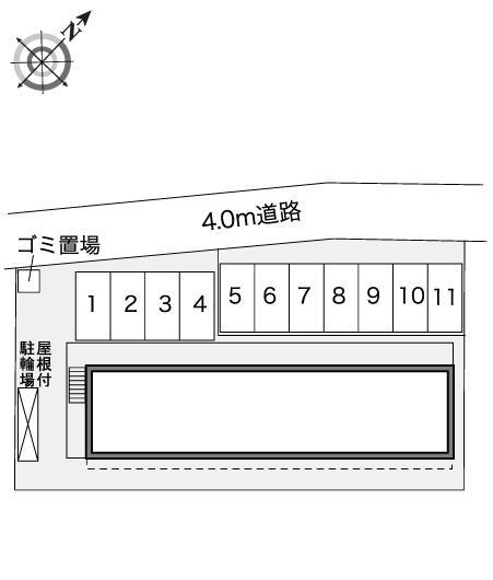 ニューハイツ　コスモ(30356)の駐車配置図