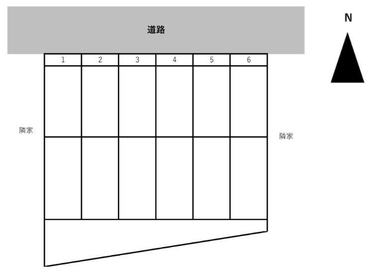 旦島駐車場の駐車配置図