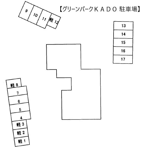 グリーンパーク・ＫＡＤＯの駐車配置図