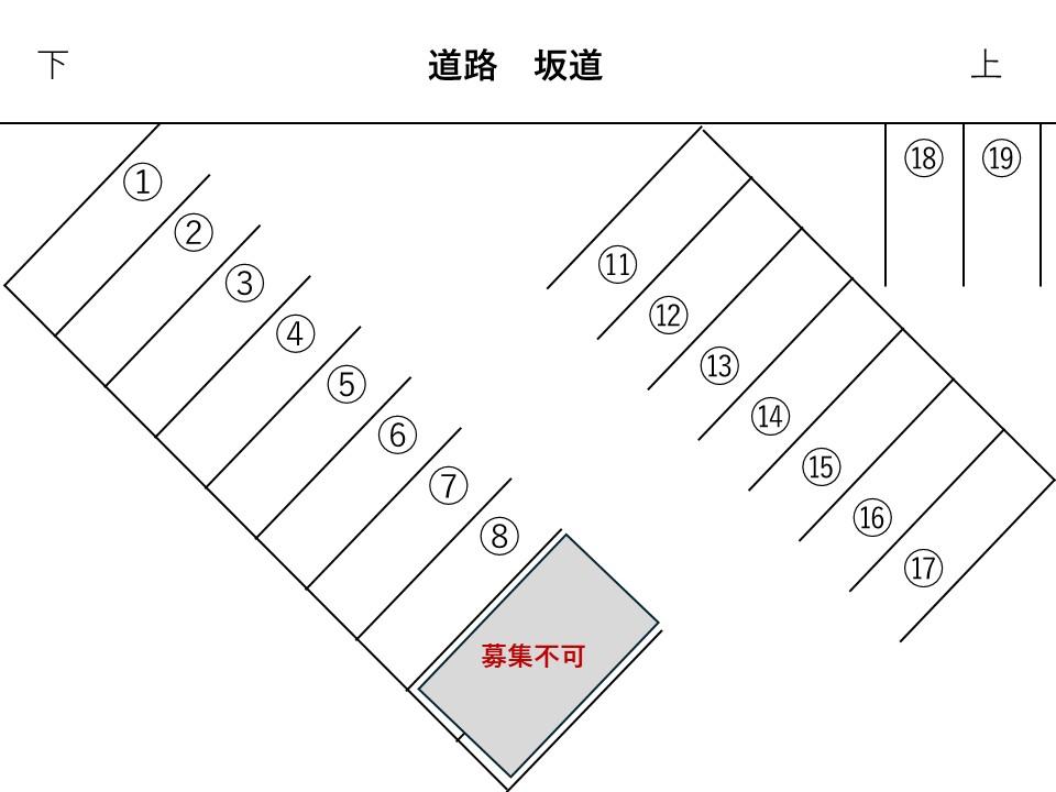 畑谷町パーキングの駐車配置図