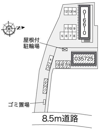ディアコート　エス(35725)の駐車配置図
