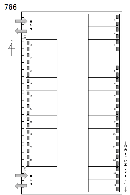 J-766の駐車配置図