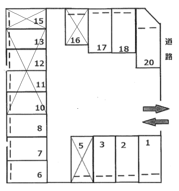 P135の駐車配置図