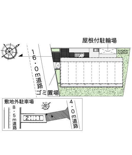 レオパレスアイリスＮ(42775) 敷地外駐車場の駐車配置図