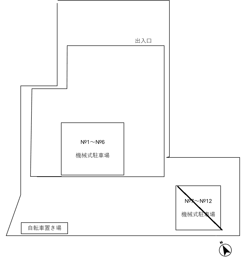 ルミネ三田の駐車配置図