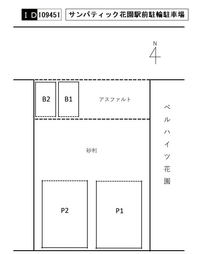 サンパティック花園駅前駐輪駐車場の駐車配置図