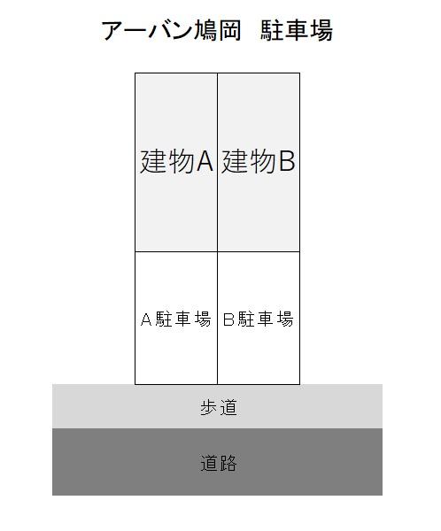 アーバン鳩岡の駐車配置図