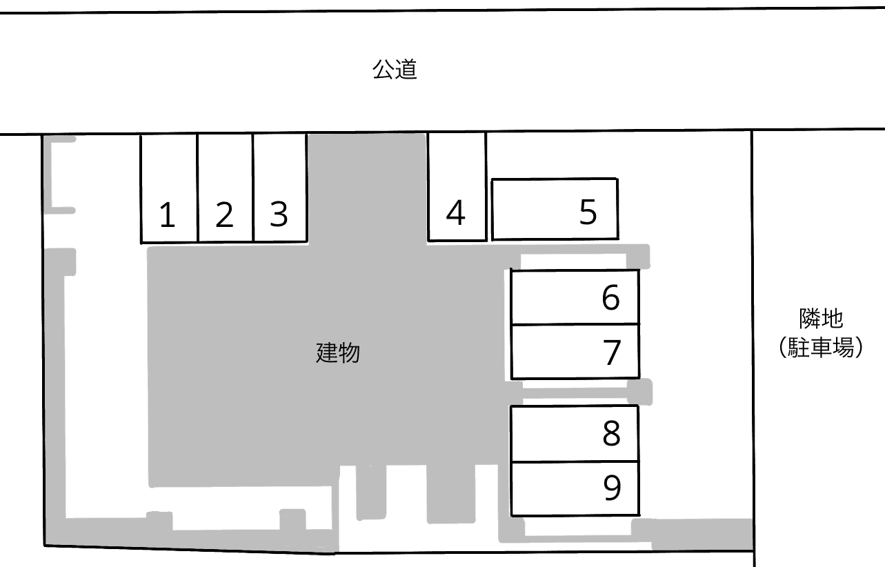 スカイコート大森第5の駐車配置図