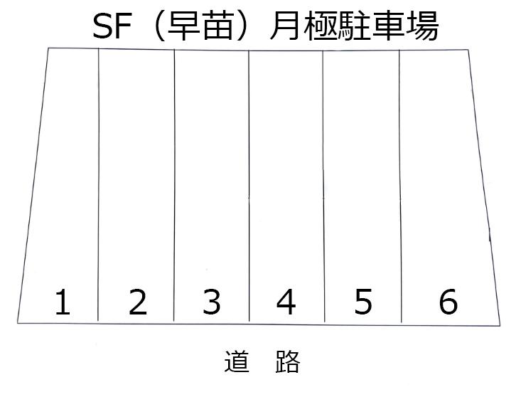 SF（早苗）月極駐車場の駐車配置図