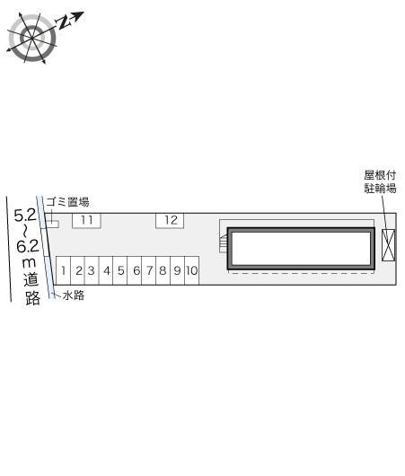 ホスタル山下(17212)の駐車配置図