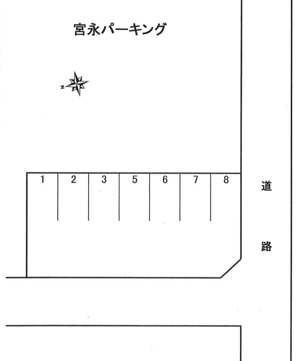宮永パーキングの駐車配置図