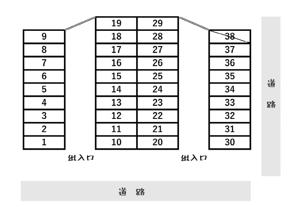 【55026】第二ミナミ駐車場の駐車配置図