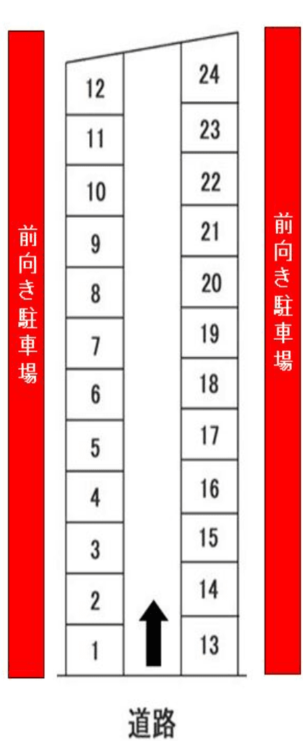 岡崎市大門四丁目藤江パーキングの駐車配置図