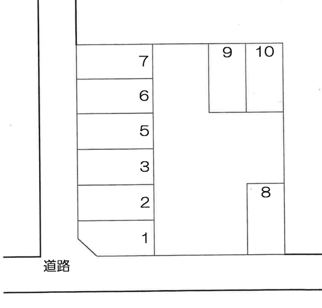 第６小川駐車場の駐車配置図