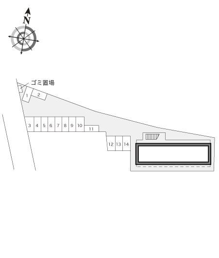 ガルデニア若葉(15689)の駐車配置図