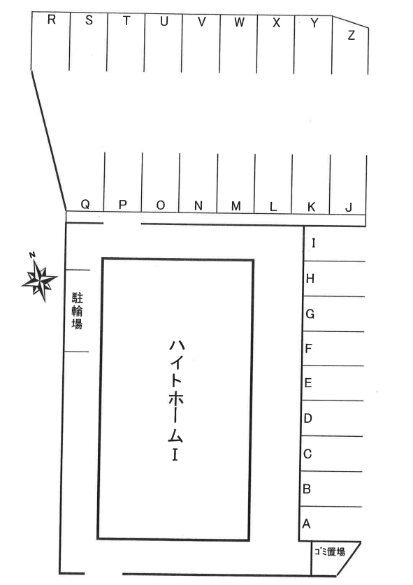 ハイトホームⅠパーキングの駐車配置図