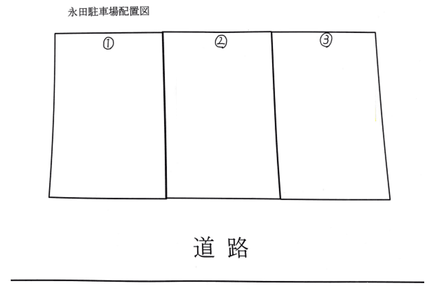永田駐車場の駐車配置図