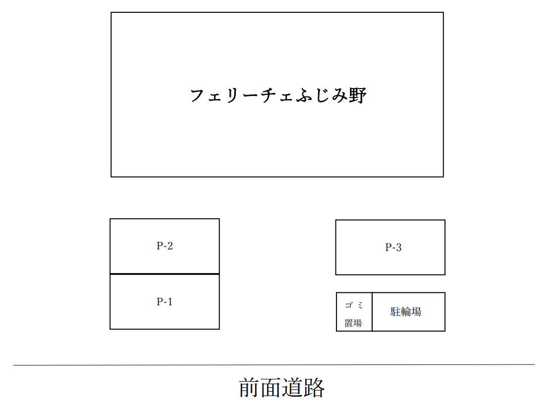 フェリーチェふじみ野月極敷地内駐車場の駐車配置図