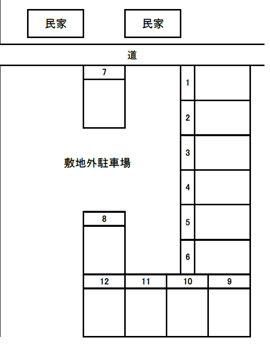 エレガンス京町　外貸駐車場の駐車配置図