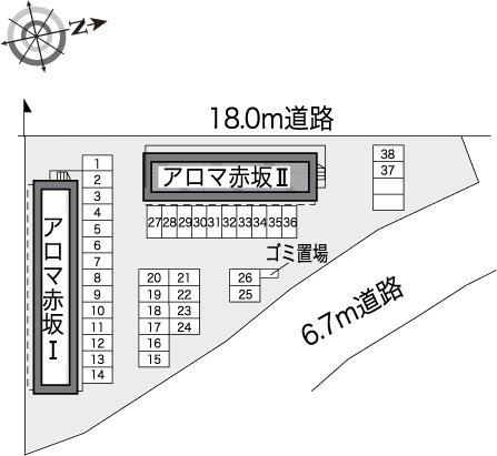 アロマ赤坂Ⅰ(16335)の駐車配置図