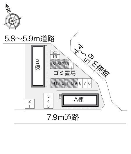 光壱番館(14626)の駐車配置図