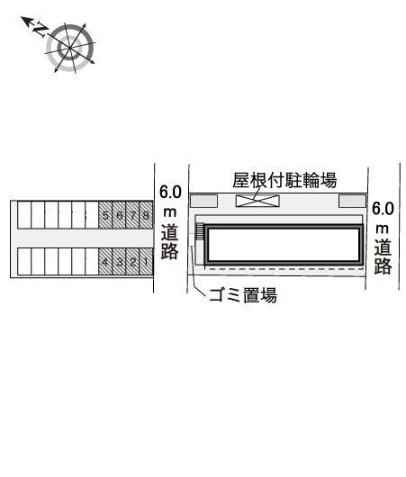 エクセラン(30221)　敷地外駐車場の駐車配置図