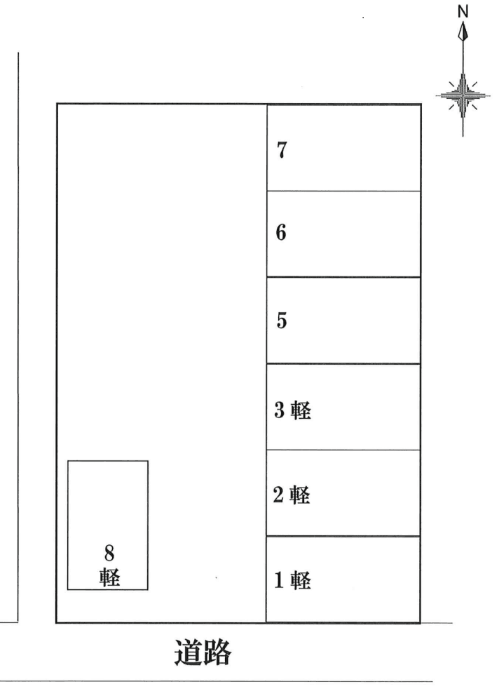 京町　植村駐車場の駐車配置図
