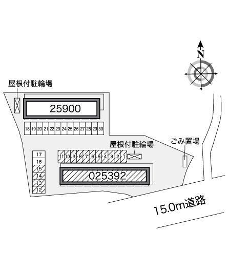 フラワーＡ(25392)の駐車配置図