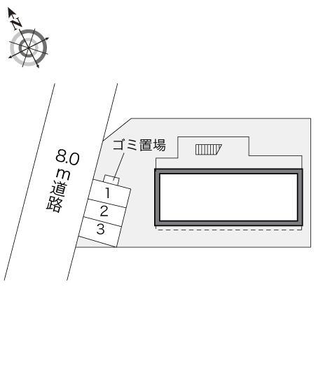 ドミール(17536)の駐車配置図