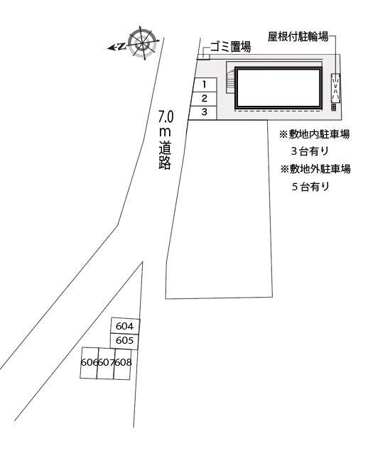 ぴゅあ(19702)　敷地外駐車場の駐車配置図