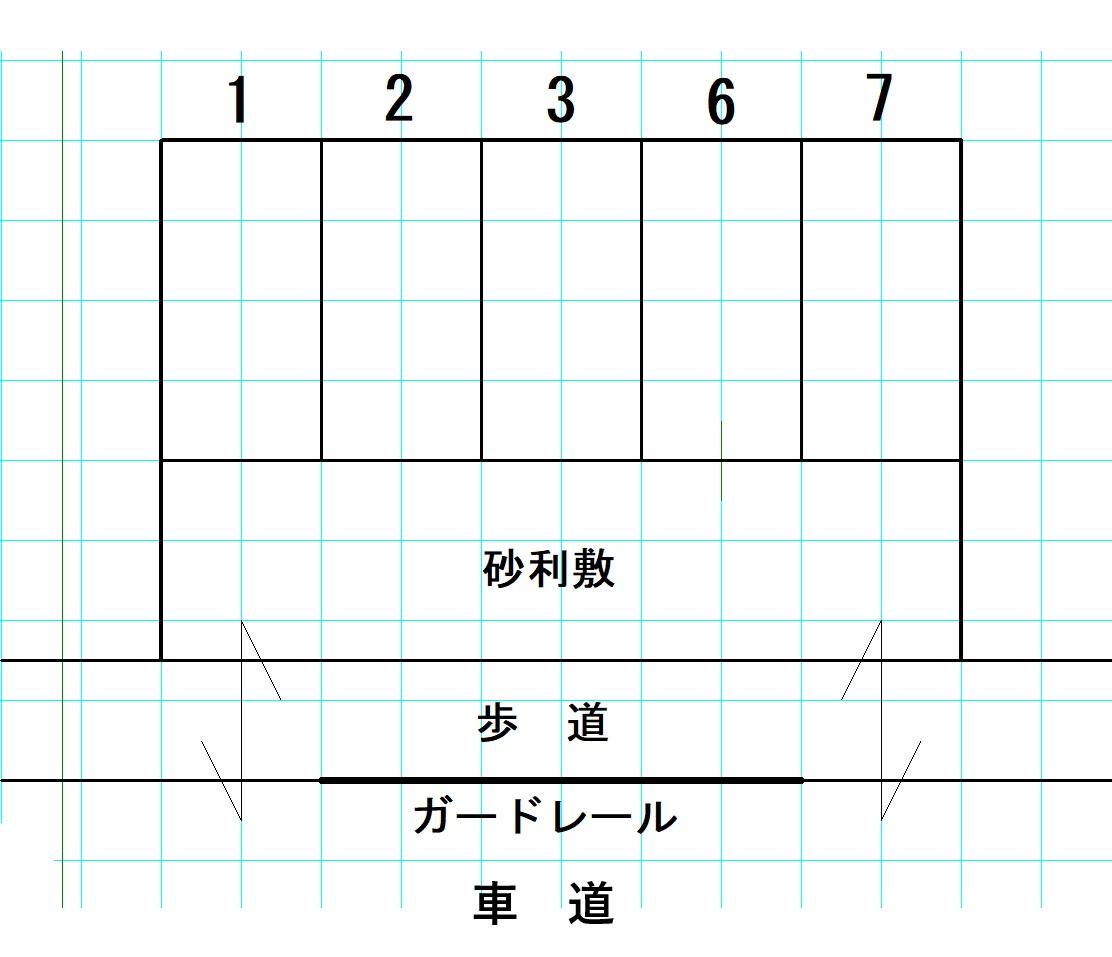 興津トキ子駐車場（荻窪）の駐車配置図