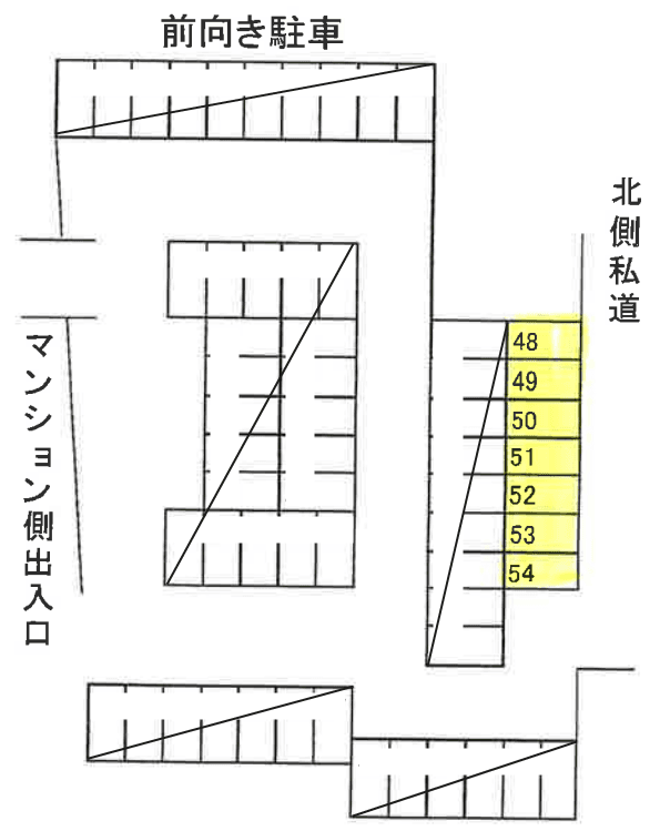榎本学校前駐車場１の駐車配置図
