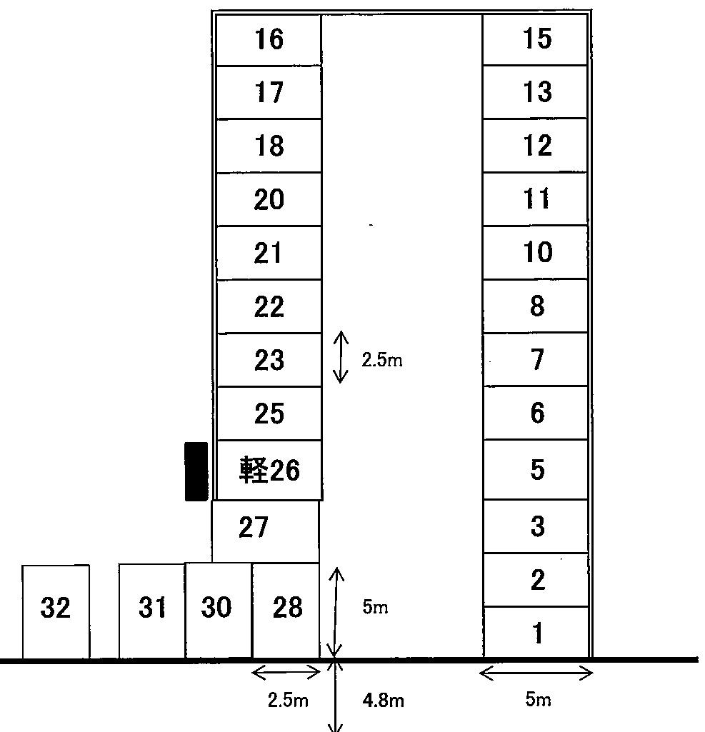 第２麻里布４丁目駐車場の駐車配置図