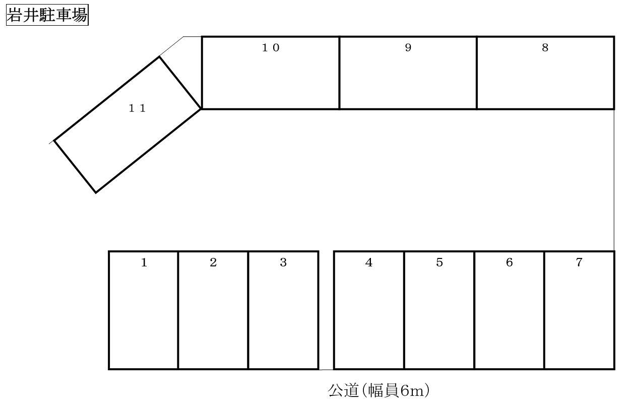 岩井駐車場の駐車配置図