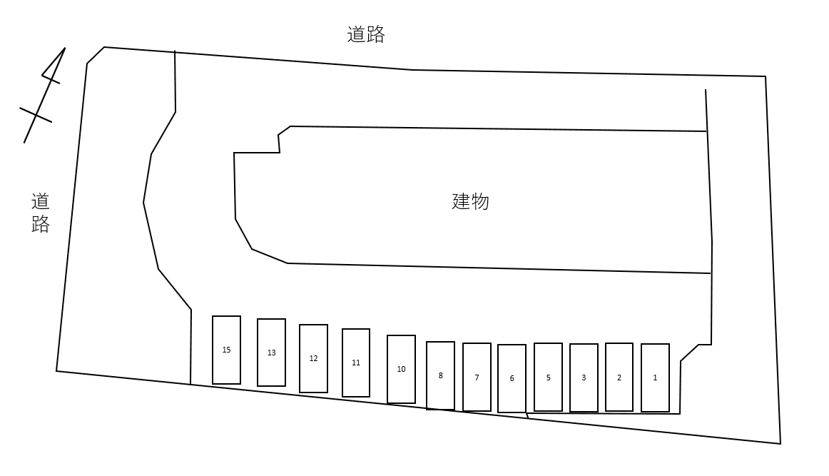 ２１ｃｌｕｂ別駐車場の駐車配置図