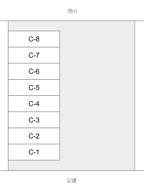 C駐車場の駐車配置図