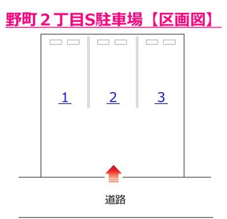 野町２丁目Ｓ駐車場の駐車配置図
