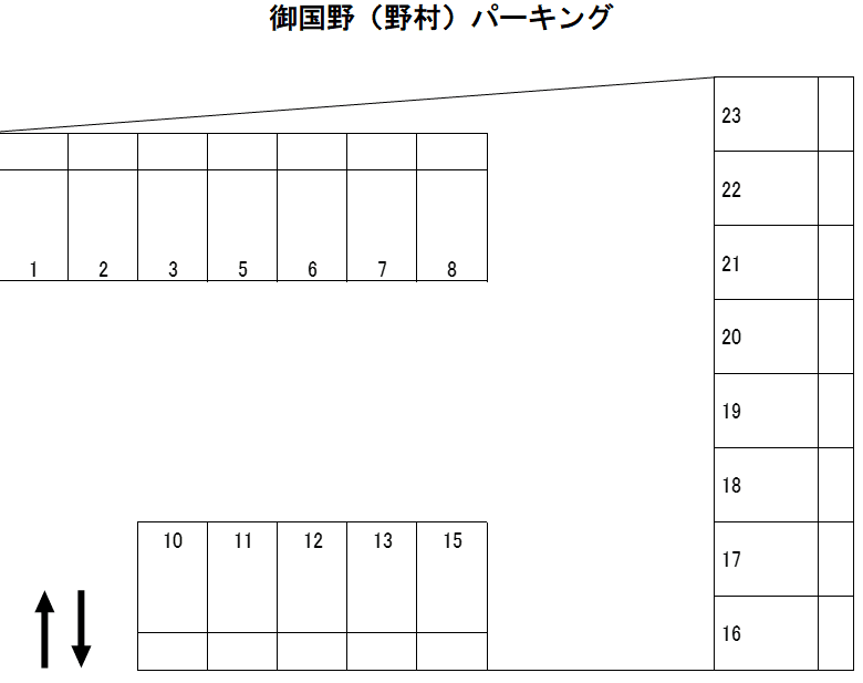御国野(野村)パーキングの駐車配置図