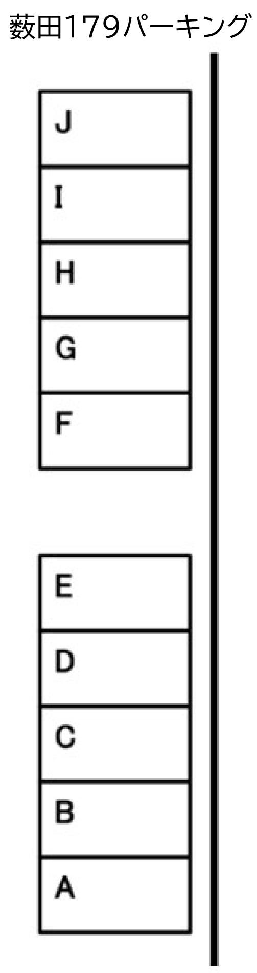 薮田１７９パーキングの駐車配置図
